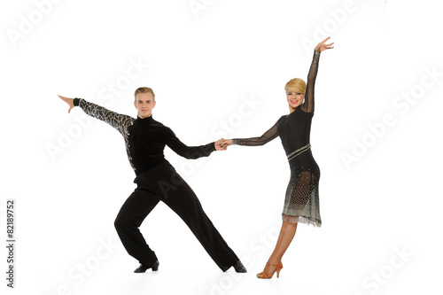 beautiful couple in the active ballroom dance