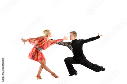 Fototapeta Naklejka Na Ścianę i Meble -  beautiful couple in the active ballroom dance
