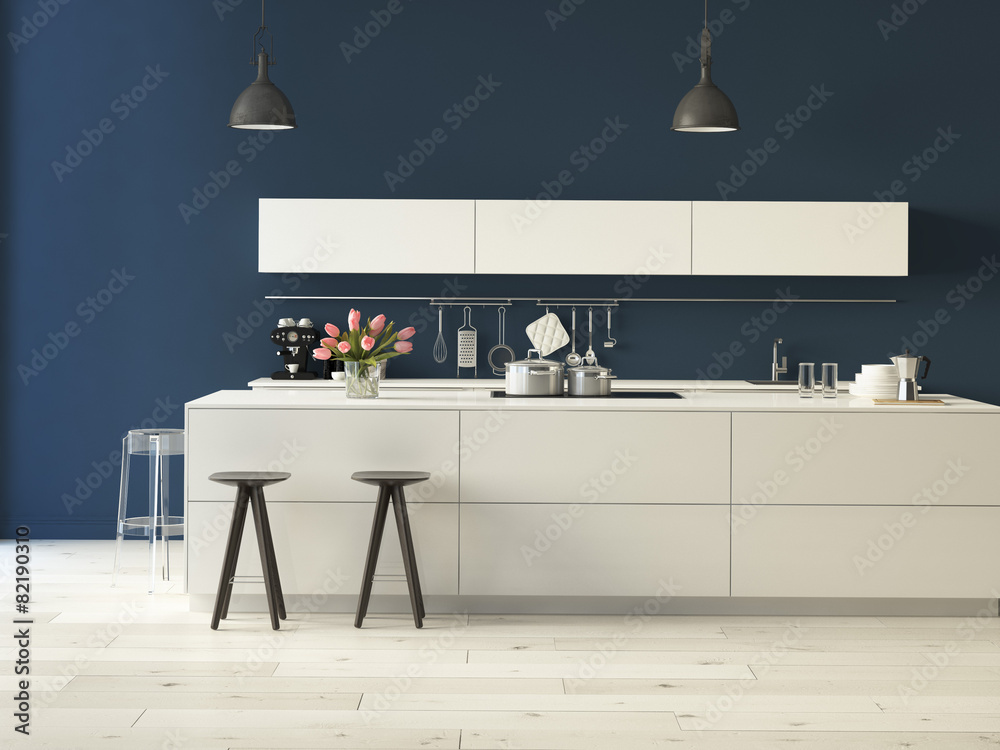 Fototapeta premium moderne küche. 3d rendering