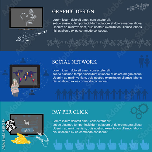 graphic design, social, pay per click, vector, illustration