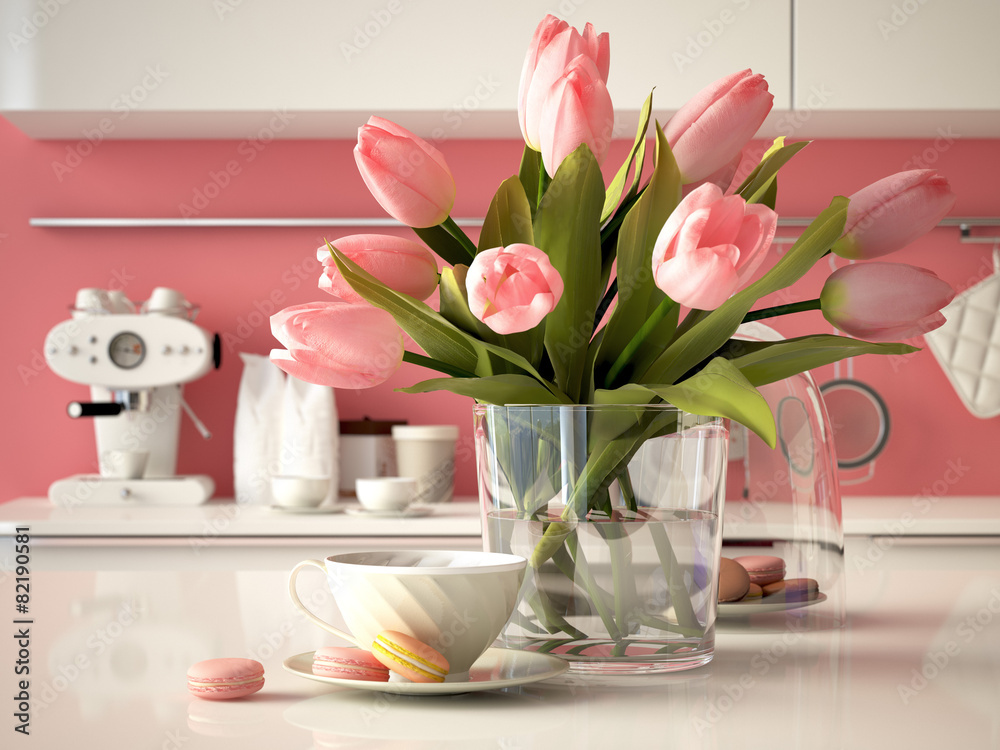 moderne küche. 3d rendering moderne küche. 3d rendering