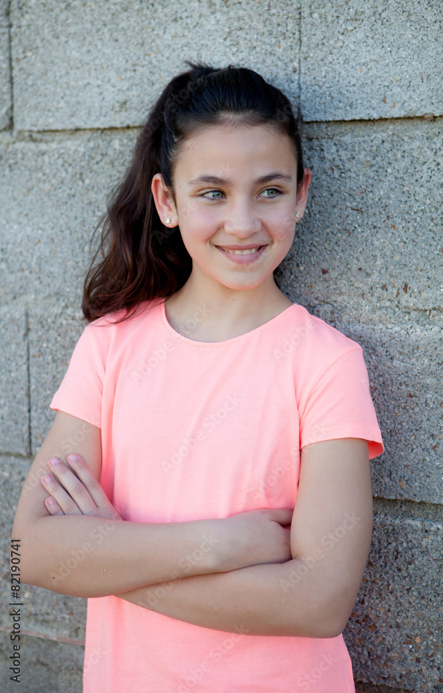 Portrait of a beautiful preteen girl with blue eyes Portrait of a beautiful preteen girl with blue eyes
