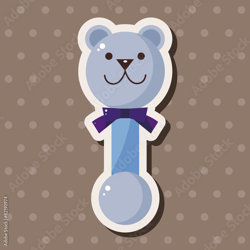 Baby rattle theme elements