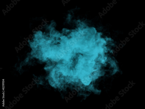Illustration of blue smoke on black background