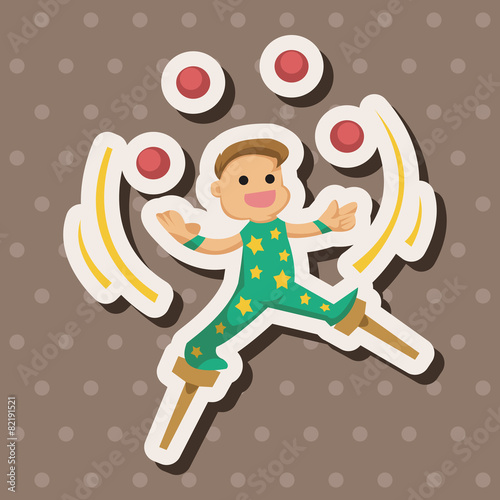 circus theme juggler elements