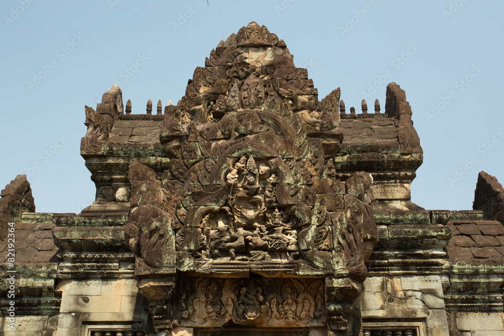 Fototapeta premium Banteay Samre door carving details