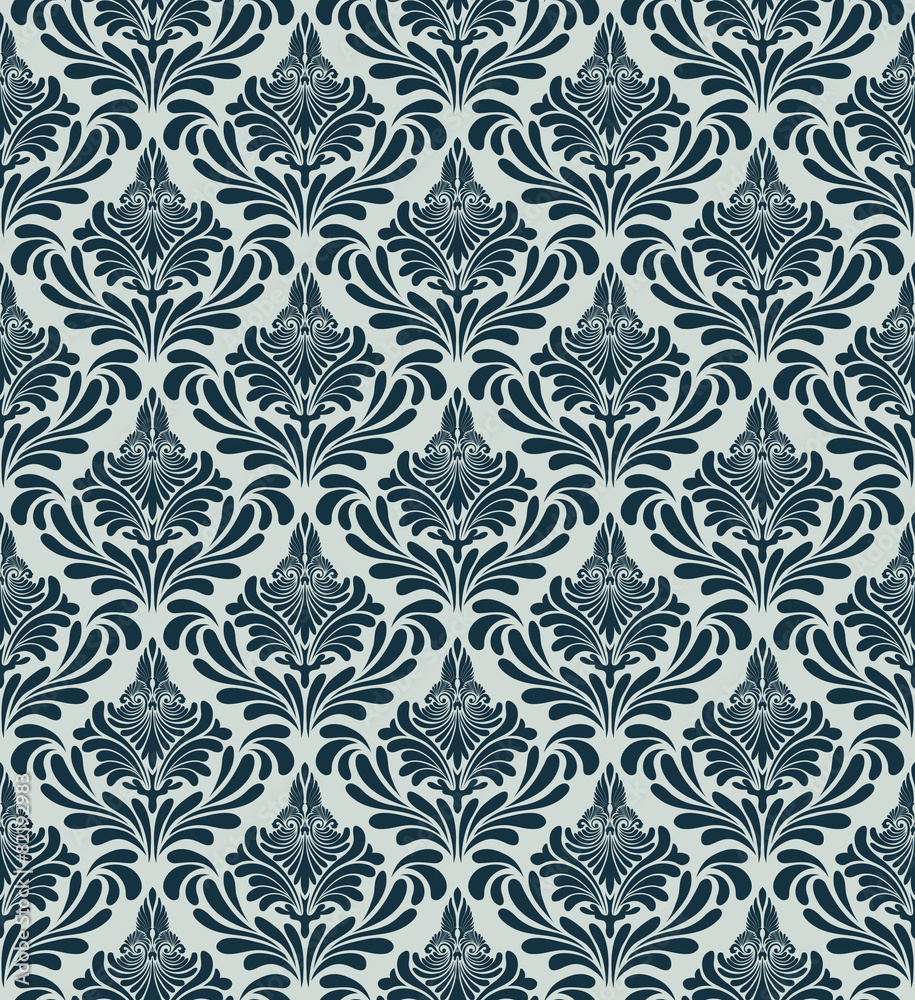 Damask seamless vector pattern