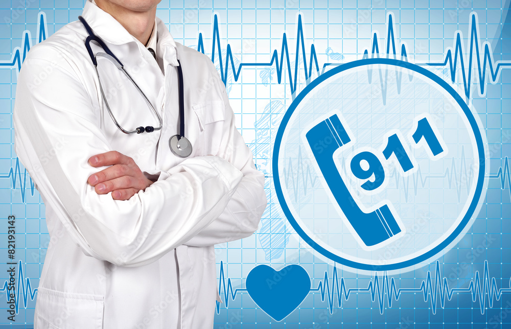 Young doctor with stethoscope