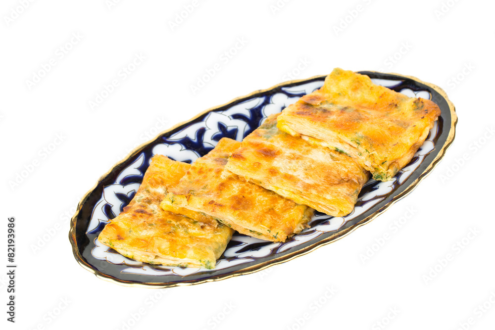 Puff pastry pie with potato and meat Puff pastry pie with potato and meat