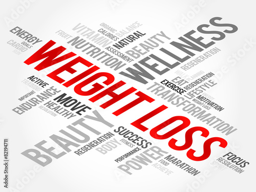 WEIGHT LOSS word cloud, fitness, sport, health concept