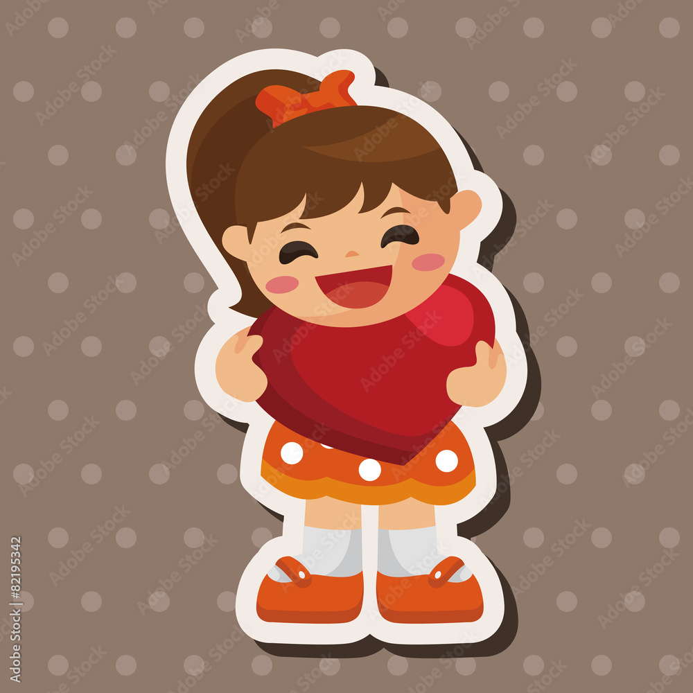 Fototapeta premium people with heart character theme elements