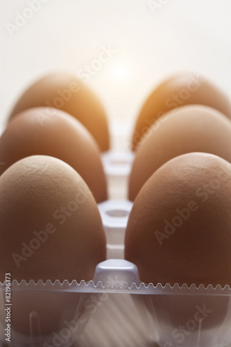 Close up of egg carton photo