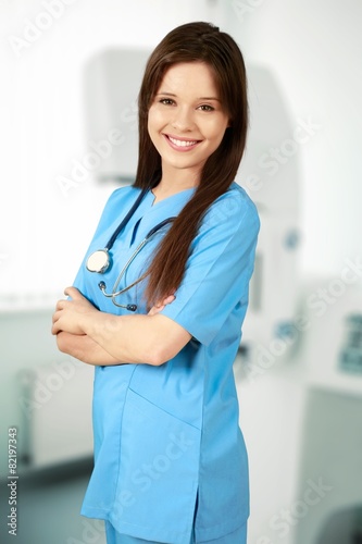 Free Download Nurse. Attractive Female Doctor - GFXLoad