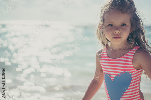 Cute girl at the beach