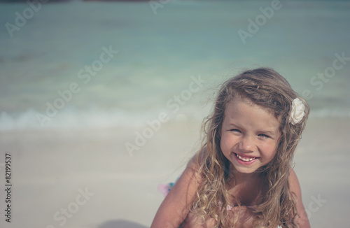 Cute girl at the beach