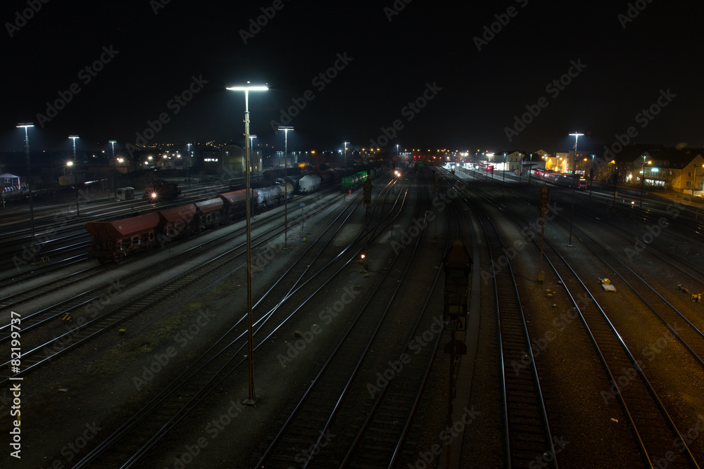 train station at night