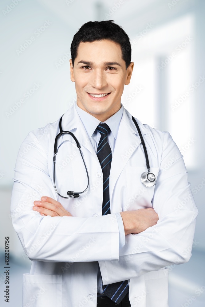 Doctor. Portrait of a smiling handsome doctor Doctor. Portrait of a smiling handsome doctor