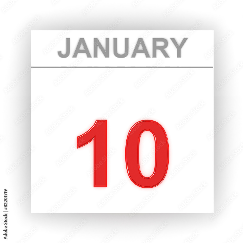 January 10. Day on the calendar. January 10. Day on the calendar.