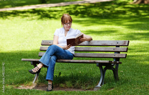Reading a book