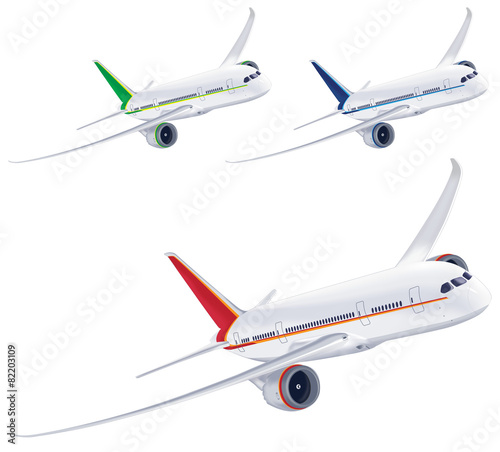 Airplane isolated on white background. Vector illustration