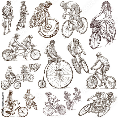 Cycling - Freehand sketches, collection