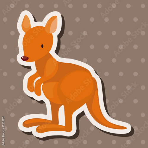animal kangeroo cartoon theme elements