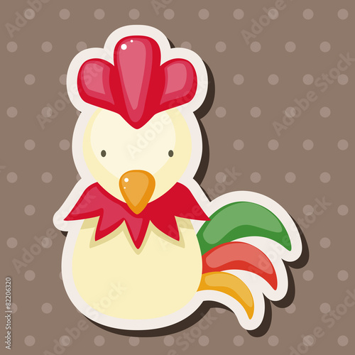 Chinese Zodiac rooster theme elements