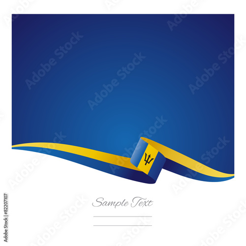 Abstract color background Barbados flag vector