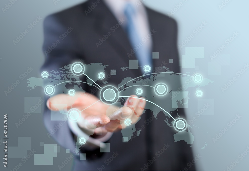 Investment. Man holding a city in hand Investment. Man holding a city in hand