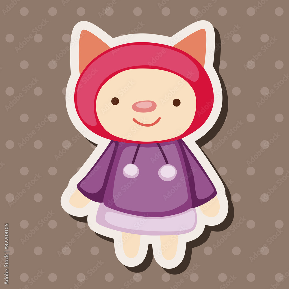animal winter cartoon theme elements animal winter cartoon theme elements
