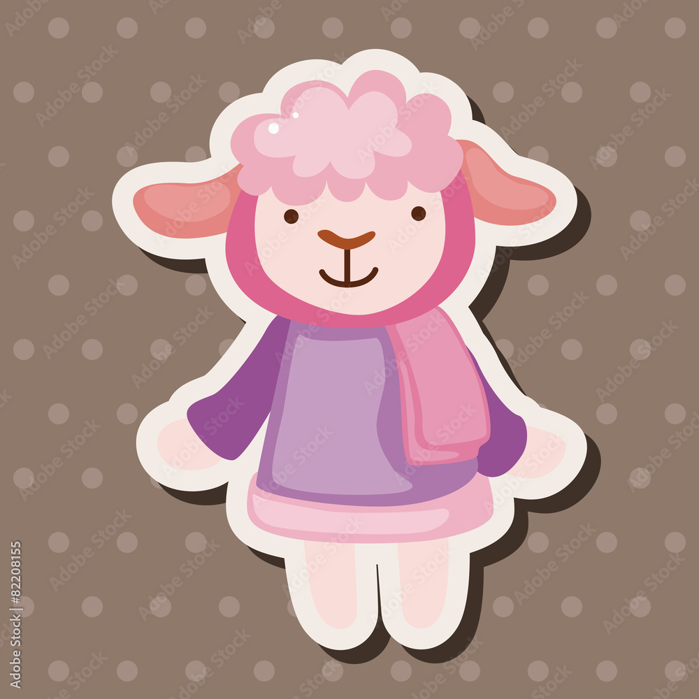 animal winter cartoon theme elements animal winter cartoon theme elements