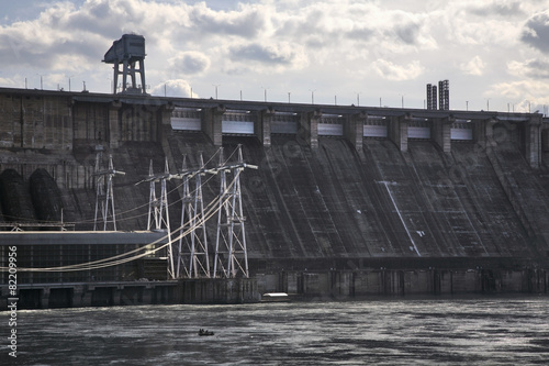 Dam in Divnogorsk. Krasnoyarsk krai. Russia photo