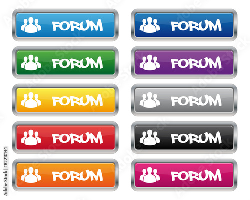 Forum metallic rectangular buttons