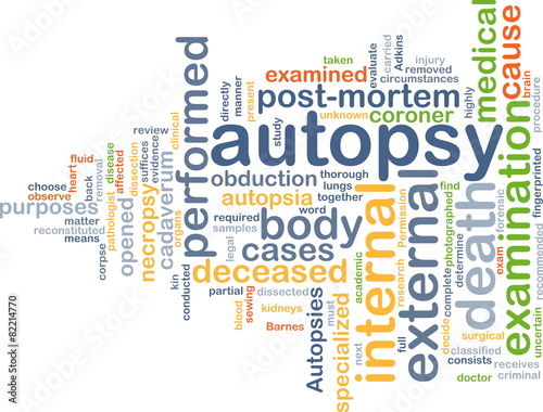 autopsy wordcloud concept illustration