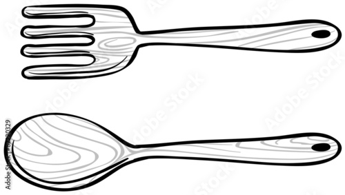 Fork and spoon