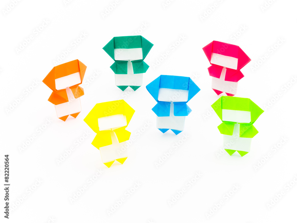 Obraz premium Colorful Origami Ninja