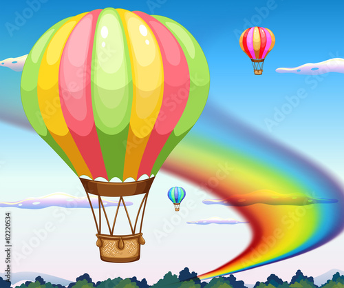 Balloons and rainbow