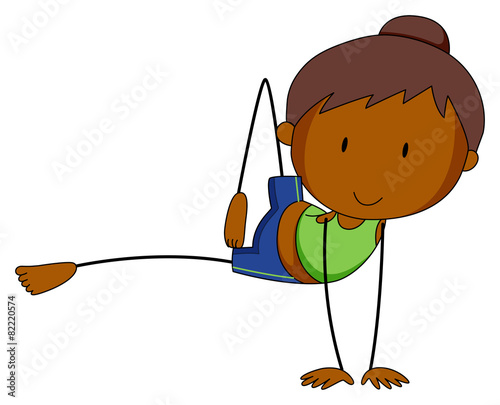 Girl and yoga