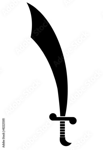 Scimitar Arabian sword vector image