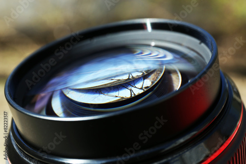 Lens of camera, closeup