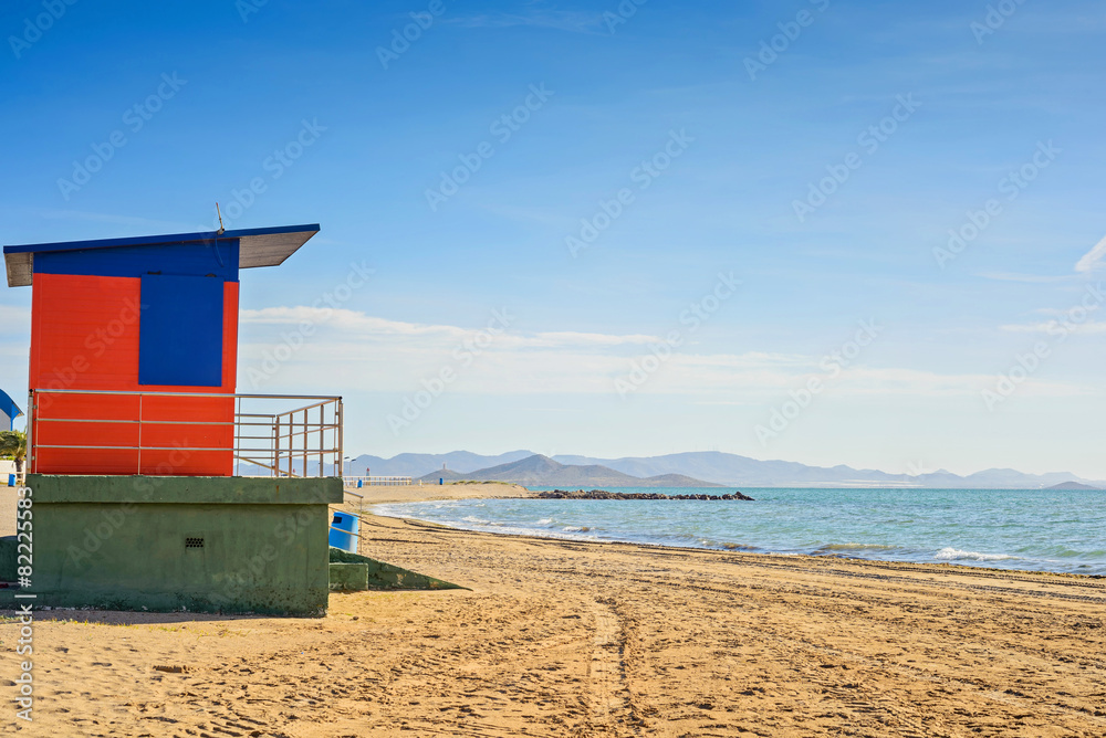 Fototapeta premium Lifeguard house on the beach