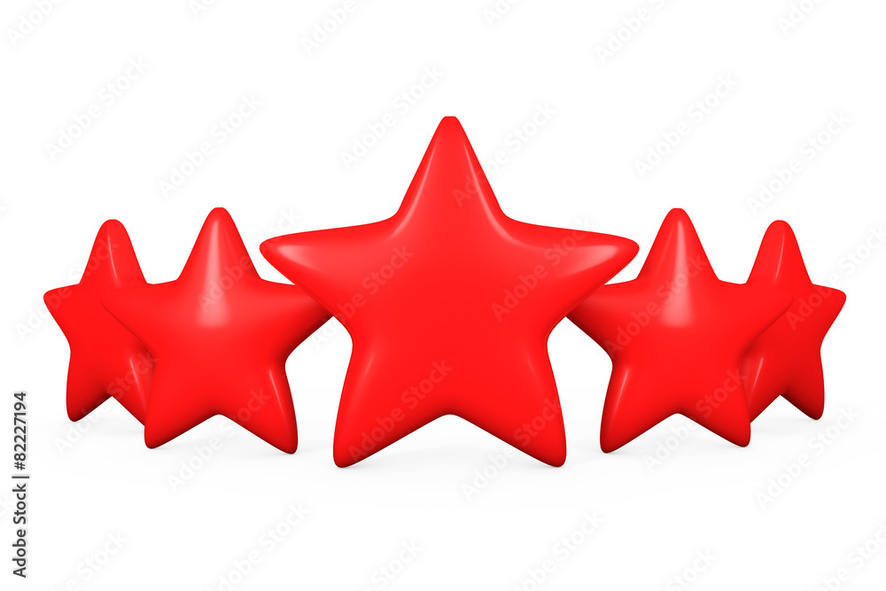 Fototapeta premium Five Red Stars