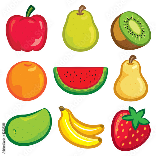 set of fruit icon