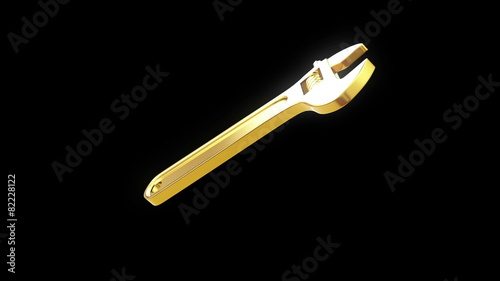 Gold adjustable wrench