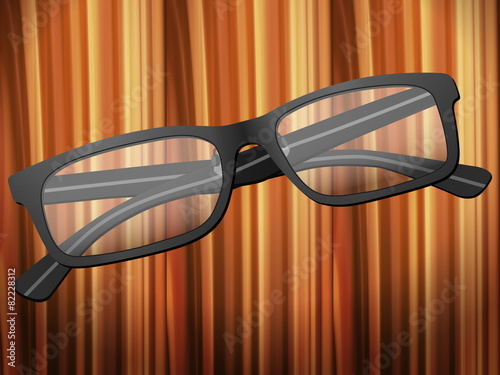 glasses on wooden desk