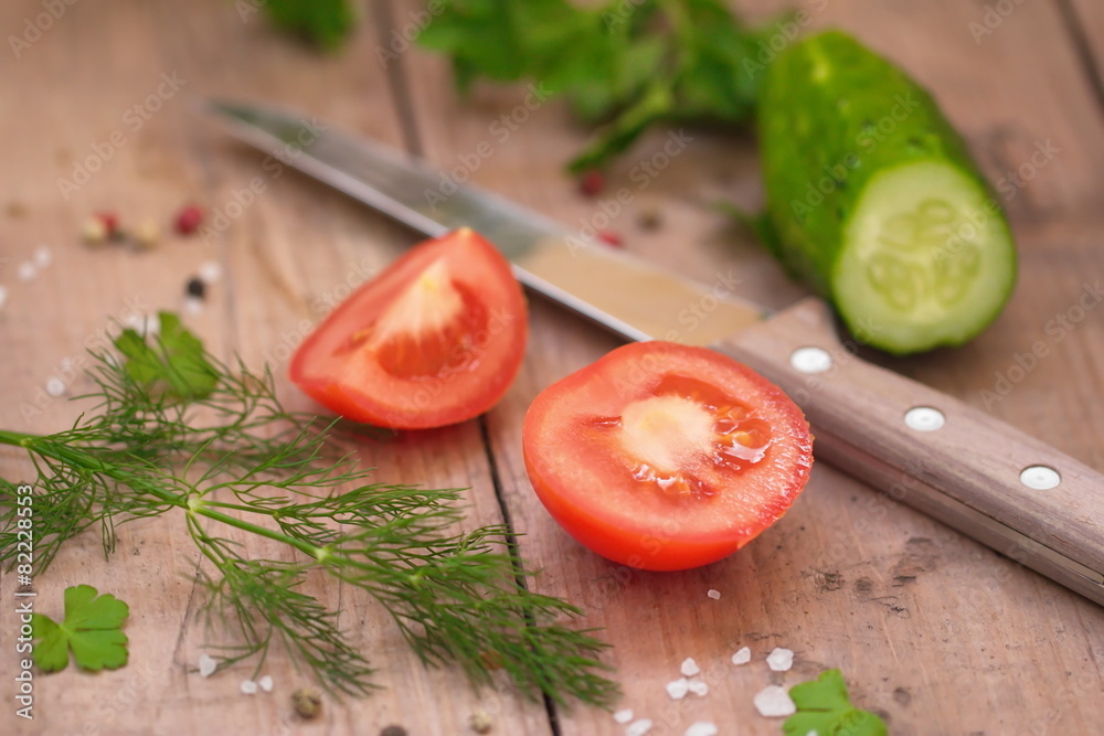 Ingredients for vegatable salad