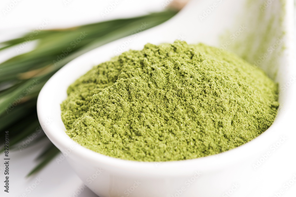 Young barley grass. Detox superfood. Young barley grass. Detox superfood.