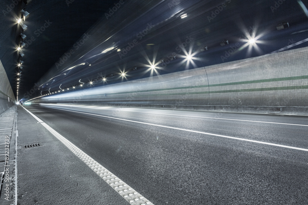 speeding car through tunnel speeding car through tunnel