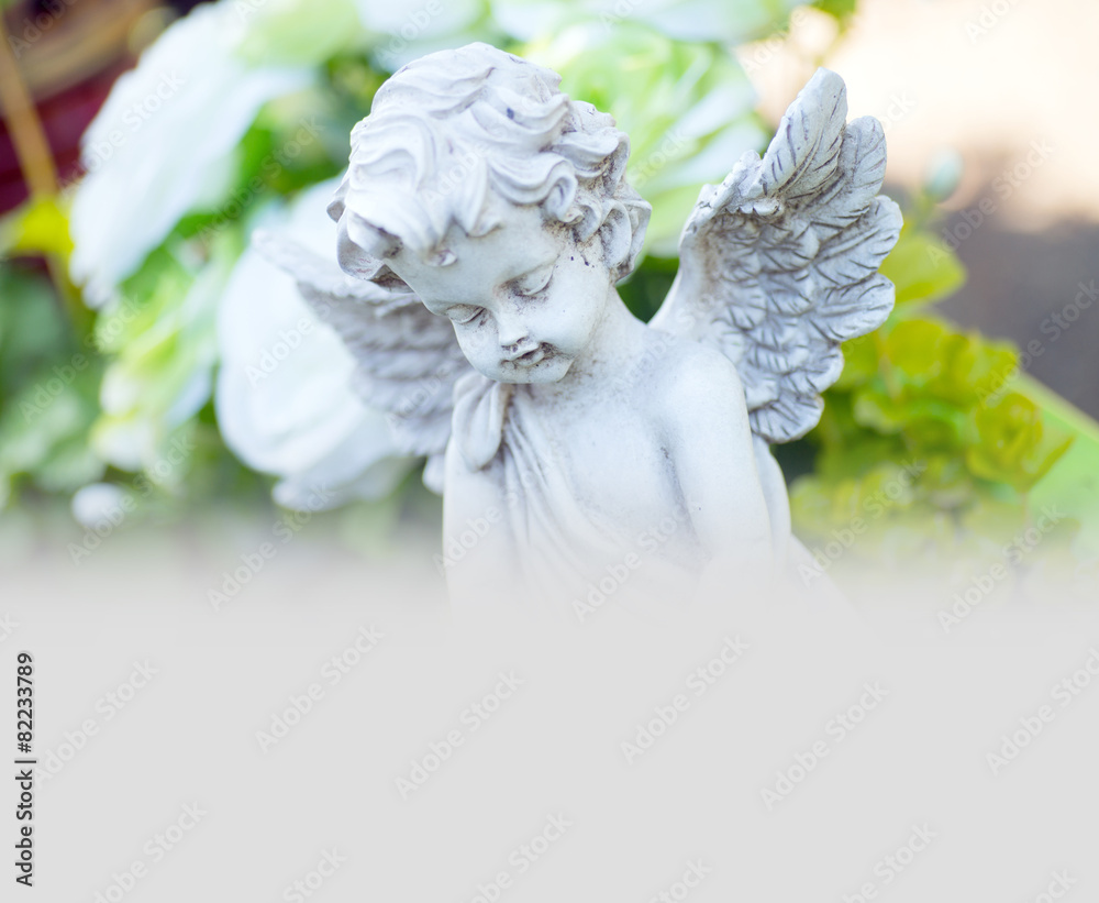 Engel auf einem Friedhof - obrazy, fototapety, plakaty 