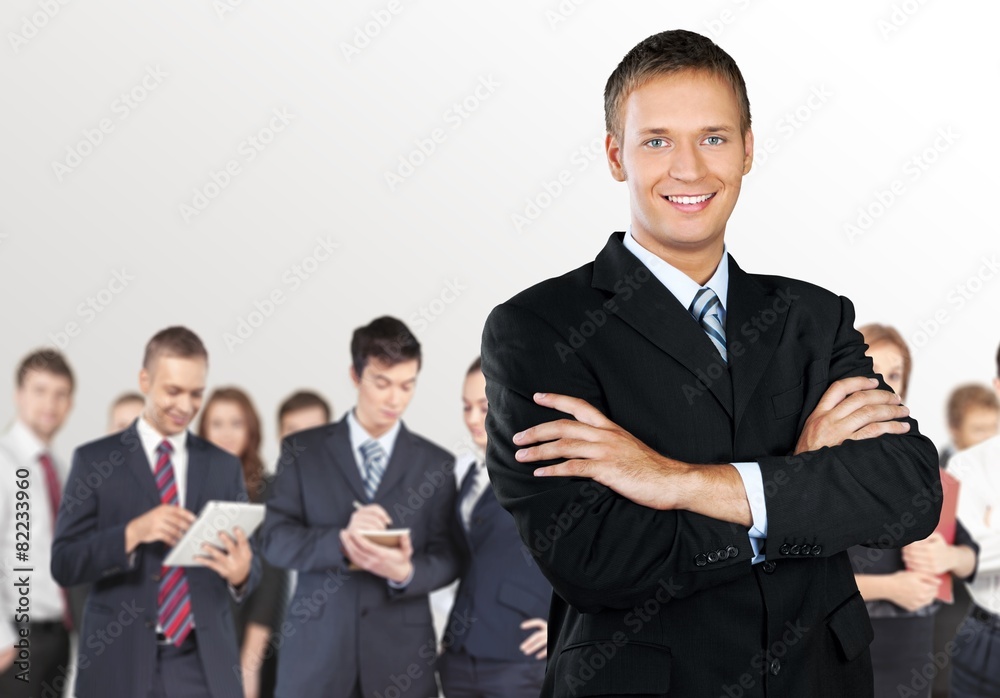 Businessman. Portrait of a businessman with arms crossed Businessman. Portrait of a businessman with arms crossed
